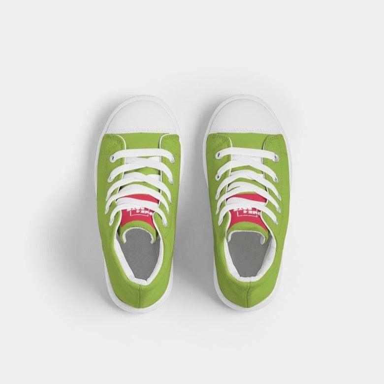 Boys Hightop Shoe - Slips Green - One4Boys